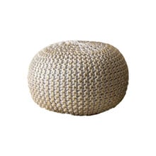 30cm Hand-Knitted Cotton Pouffe